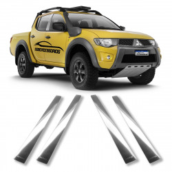 APLIQUE COLUNA PROTETOR INOX L200 TRITON 2008 ATÉ 2016 TRACK