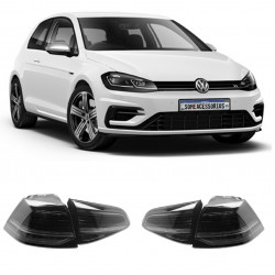 PAR DE LANTERNA TRASEIRA VW GOLF 7.5 BLACK PIANO Vo6 