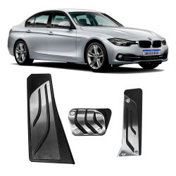 JOGO DE PEDALEIRA BMW ALUMINIO E BORRACHA Vo6