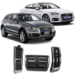 JOGO DE PEDALEIRA AUDI A4 A5 A6 A7 A8 Q5 Q7 ALUMINIO Vo6 