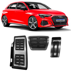 JOGO DE PEDALEIRA AUDI A3 ALUMINIO E BORRACHA Vo6 