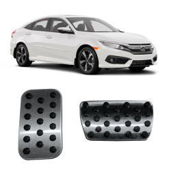 JOGO DE PEDALEIRA HONDA CIVIC ALUMINIO E BORRACHA Vo6