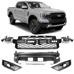 BODY KIT DIANTEIRO FORD RANGER TRANSFORMAÇÃO RAPTOR COM LED Vo6