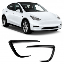 MOLDURA APLIQUE DIANTEIRO TESLA MODEL Y BLACK PIANO Vo6