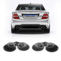 PONTEIRAS DE ESCAPAMENTO MERCEDES W204 C63 AÇO INOXI VO6