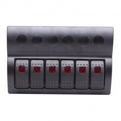 PAINEL ELETRONICO 6 BOTOES 12V 24V LED VERMELHO Vo6