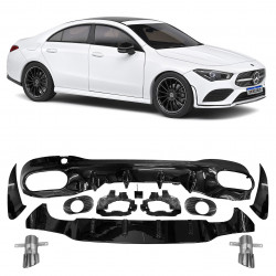 DIFUSOR TRASEIRO MERCEDES W118 CLA35 BLACK PIANO VO6