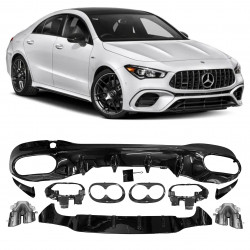 DIFUSOR TRASEIRO MERCEDES BENZ W118 CLA45 BLACK PIANO VO6