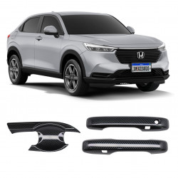 Kit Conçha Maçaneta Externa Honda Hrv Em Carbono Vo6 