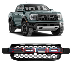 GRADE FORD RANGER PRETO COM BORDAS EM VERMELHO Vo6