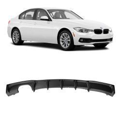 SPOILER DIFUSOR TRASEIRO BMW SERÍE 3 F30 ESPORTIVO BLACK Vo6