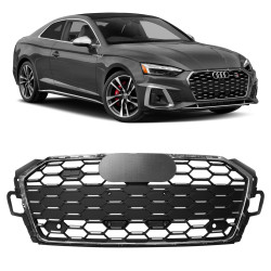GRADE COLMEIA AUDI A5 MODELO S5 PRETA COM DETALHES PRATA Vo6