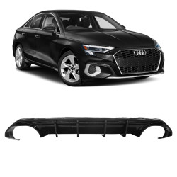 DIFUSOR TRASEIRO AUDI A3 SEDAN MODELO S3 BLACK PIANO Vo6