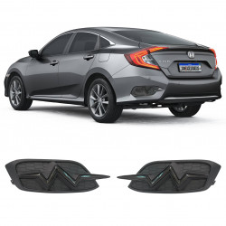 LANTERNA NEBLINA HONDA CIVIC  DRL LED VERMELHO FUME  Vo6