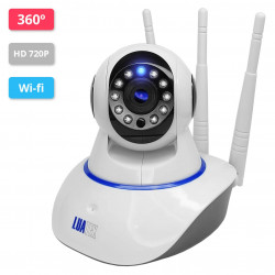 CAMERA IP PANORÂMICA 360 WIRELESS LUATEK ILUMINAÇÃO NOTURNA SEGURANÇA