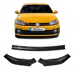 SPOILER FRONT LIP DIANTEIRO INJETADO 3PC VW POLO 2011 A 2018 VO6