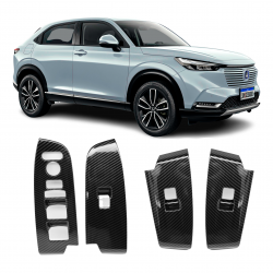 APLIQUE BOTOES VIDRO HONDA HR-V FIBRA DE CARBONO Vo6