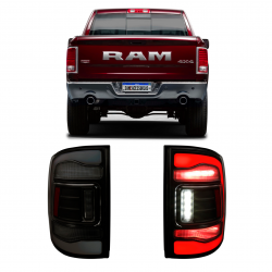 PAR LANTERNA DODGE RAM 1500 FULL LED FUMÊ Vo6