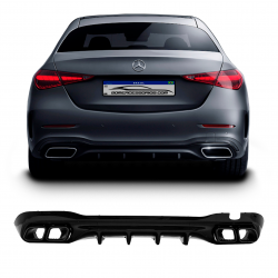 SPOILER DIFUSOR TRASEIRO MERCEDES CLASSE C W206 C180 C200 BLACK Vo6