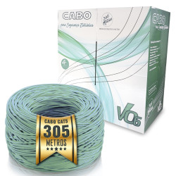 CABO DE REDE CAT6 Verde 24AWG CX 305m UTP Vo6