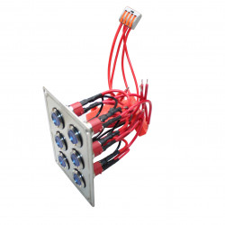 PAINEL EM LED  COM SEIS  BOTÕES DE 19mm 10A Vo6