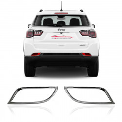 APLIQUE REFLETOR TRASEIRO JEEP COMPASS CROMADO Vo6