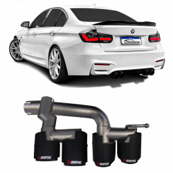 PAR PONTEIRA DUPLA BMW F30 M3 INOX PONTA FIBRA DE CARBONO Vo6