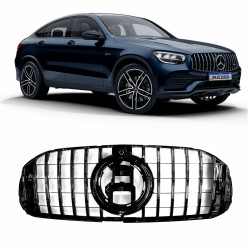 GRADE DIANTEIRA MERCEDES GLE W167 MODELO GTR BLACK PIANO Vo6