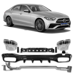 KIT DIFUSOR TRASEIRO MERCEDES BENZ CLASSE C W206 Vo6