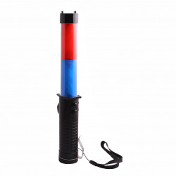 BASTÃO SINALIZADOR DE TRANSITO RECARREGAVEL COM MAGNETO AZUL 12V 24V Vo6