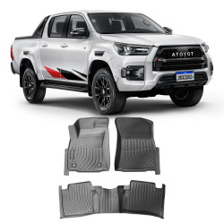 JOGO TAPETE BANDEJA TOYOTA HILUX REVO EMBORRACHADO Vo6