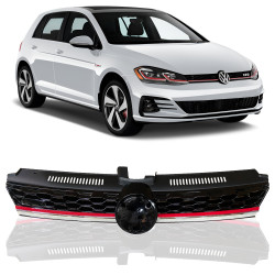 GRADE DIANTEIRA VW GOLF 7.5 GTI PRETA E VERMELHA COM LEDS Vo6