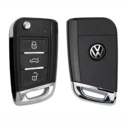 CHAVE CANIVETE PARA ALARME FKS VW 3 BOTÕES VOLKSWAGEN COM EMBLEMA Vo6