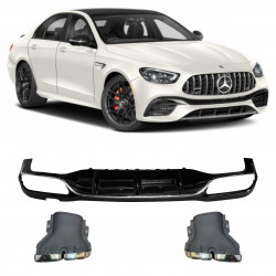 KIT DIFUSOR TRASEIRO MERCEDES BENZ W213 E63 AÇO INOXIDAVEL Vo6