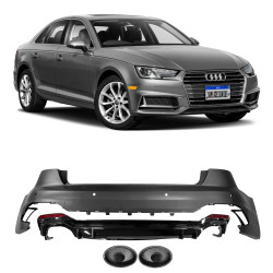DIFUSOR TRASEIRO TRANSFORMA AUDI A4 MODELO RS4 Vo6