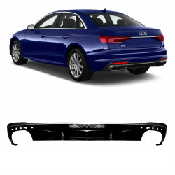 DIFUSOR TRASEIRO AUDI A4 MODELO RS4 BI LATERAL BLACK PIANO Vo6