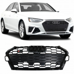 GRADE DIANTEIRA AUDI A4 MODELO RS4 PRETO FOSCO ACABAMENTO BLACK Vo6