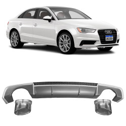 DIFUSOR TRASEIRO AUDI A3 COM 2 PONTEIRAS SIMPLES VO6
