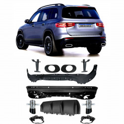DIFUSOR TRASEIRO MERCEDES BENZ X247 GLB35 COM PONTEIRA PRETO Vo6