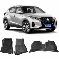 JOGO TAPETE INTERNO NISSAN KICKS MODELO BANDEJA EMBORRACHADO Vo6