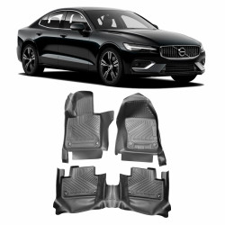 JOGO DE TAPETE VOLVO S60 MODELO BANDEJA 3 PEÇAS EMBORRACHADO Vo6