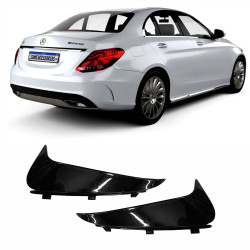 MOLDURA APLIQUE ALETA DIFUSOR MERCEDES W205 SEDAN AMG BLACK PIANO Vo6