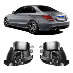 PAR PONTEIRA AÇO MERCEDES W205 MODELO BRABUS PRETO FOSCO Vo6