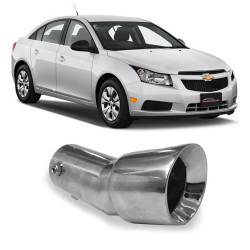 PONTEIRA ESCAPAMENTO CHEVROLET CRUZE SEDAN CROMADO TERMINAL