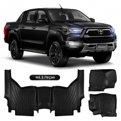JOGO TAPETE BANDEJA TOYOTA HILUX EMBORRACHADO AUTOMOTIVO Vo6