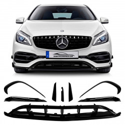 SPOILER PARA-CHOQUE DIANTEIRO MERCEDES CLASSE A W176 BLACK PIANO Vo6