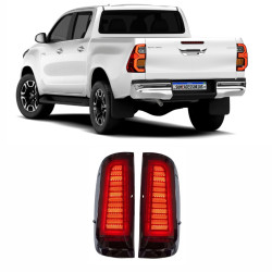 PAR LANTERNA TRASEIRA TOYOTA HILUX VIGO LED FUME Vo6