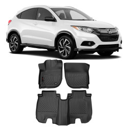 JOGO TAPETE INTERNO HONDA HRV EMBORRACHADO PRETO Vo6