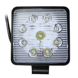 FAROL MILHA AUXILIAR 9LEDS QUADRADO UNIVERSAL FOCO FLOOD Vo6