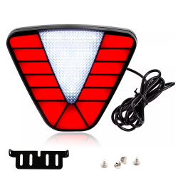 BRAKE LIGHT STROBO MODELO TRIANGULAR LED FUMÊ 12V Vo6